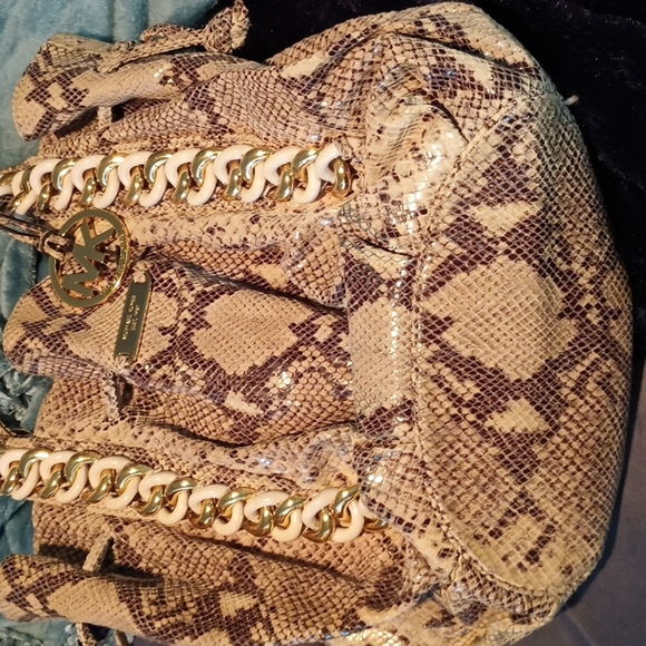 Python Snakeskin Michael Kors hobo bag - Picture 2 of 7
